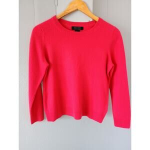 Tahari 100% cashmere bright pink sweater fits as SMALL barbie Core soft cozy